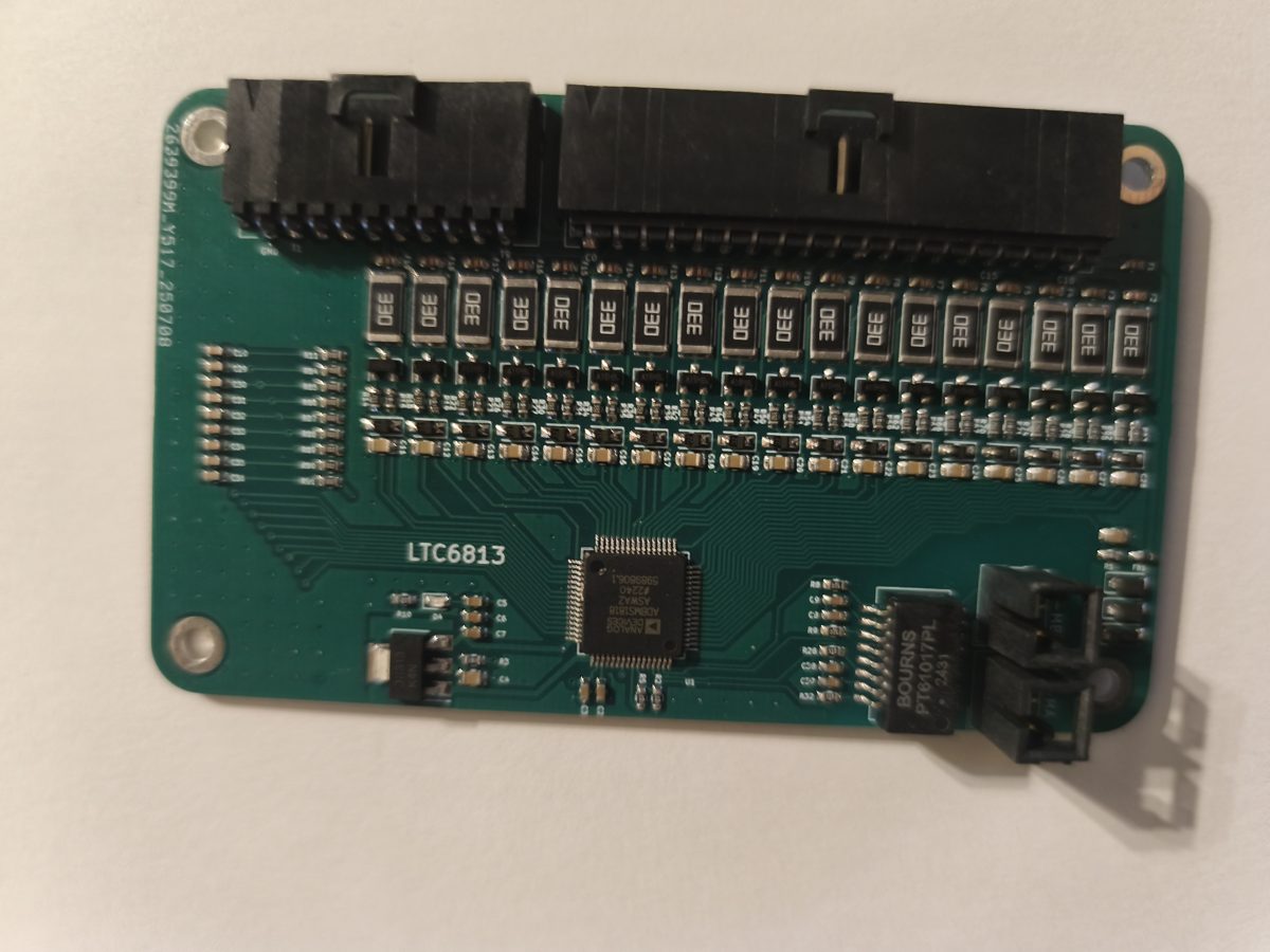 Carte esclave Ennoid à circuit LTC6813, 18 voies, avec ses résistances d'équilibrage